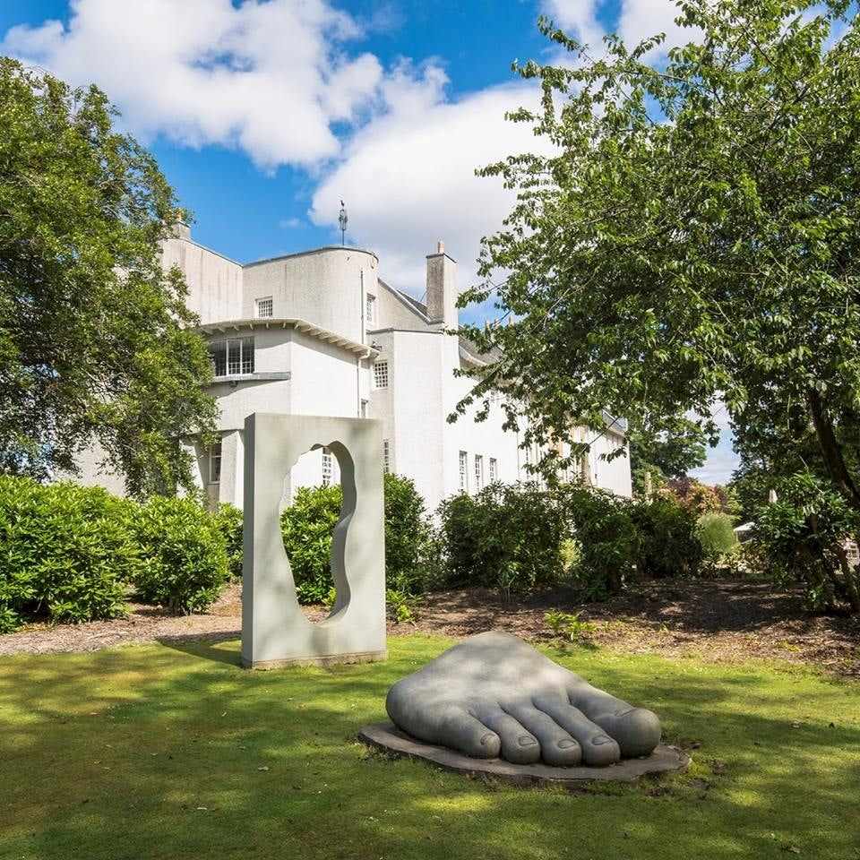 garden and exterior of the House for an Art Lover in Glasgow