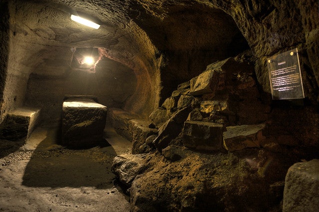 a passageway in the Gilmerton Cove in Scotland