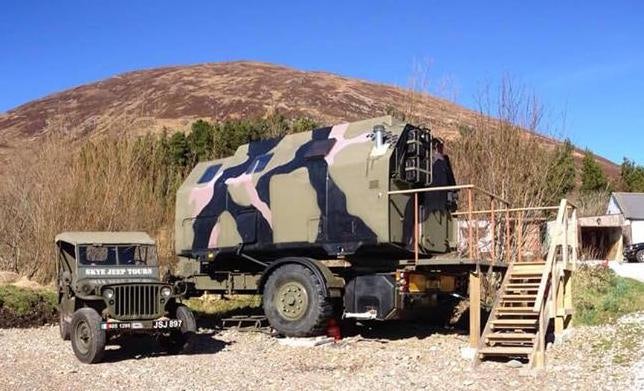 Boris the military pod on the Isle of Skye