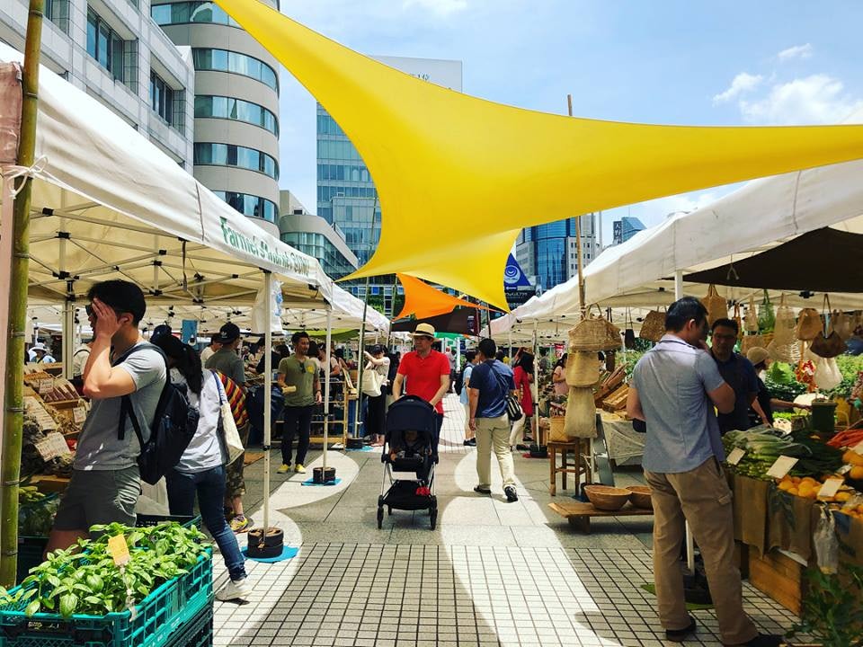 farmer's market at UNU tokyo