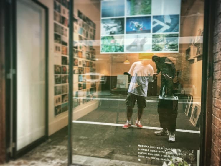 window of Morioka Shoten bookstore