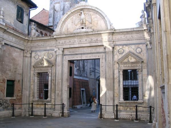 entrance to the Scuola Grande San Giovanni Evangelista