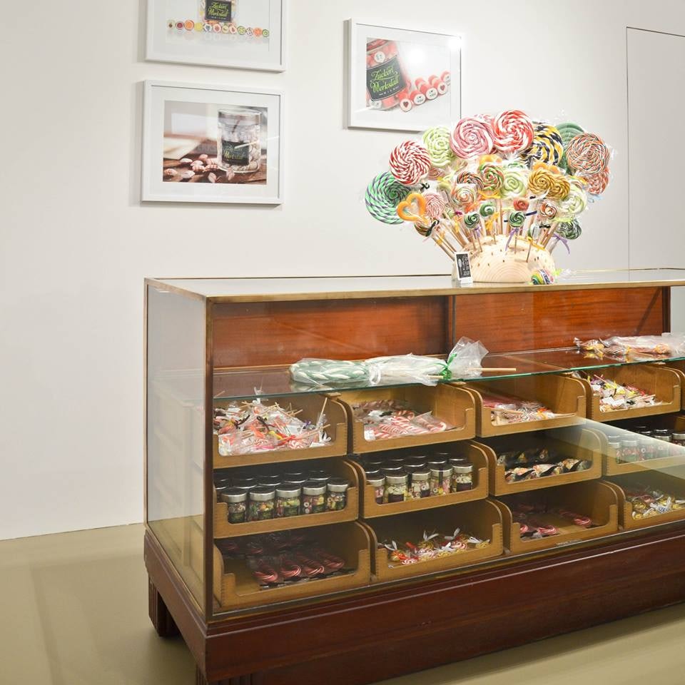 candies in display at Zuckerlwerkstatt