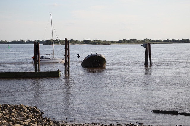 Blankenese Shipwrecks at the Falkensteiner Ufer in Hamburg