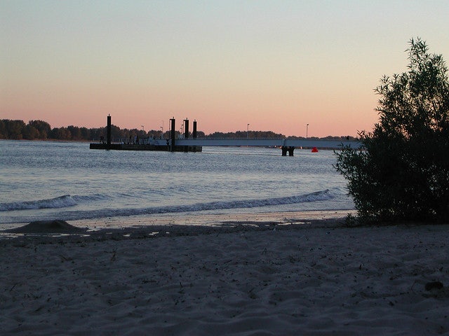 sunset view from Rissener Ufer in Hamburg