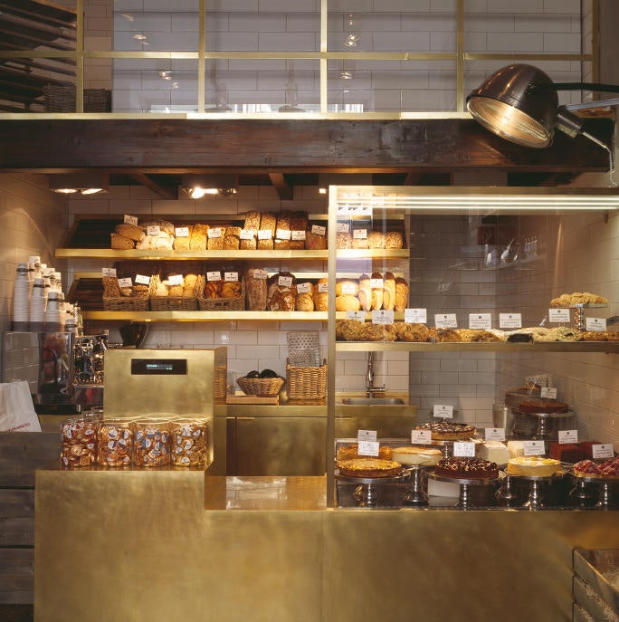 bread and pastries displayed at Mutterland store