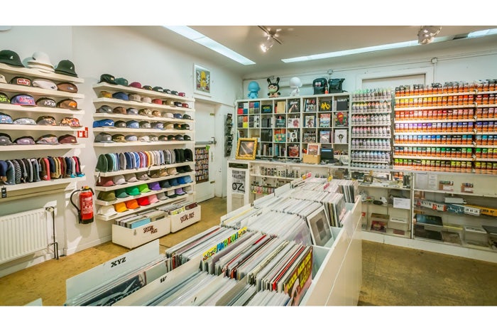 hats, accessories and records at Underpressure store Hamburg