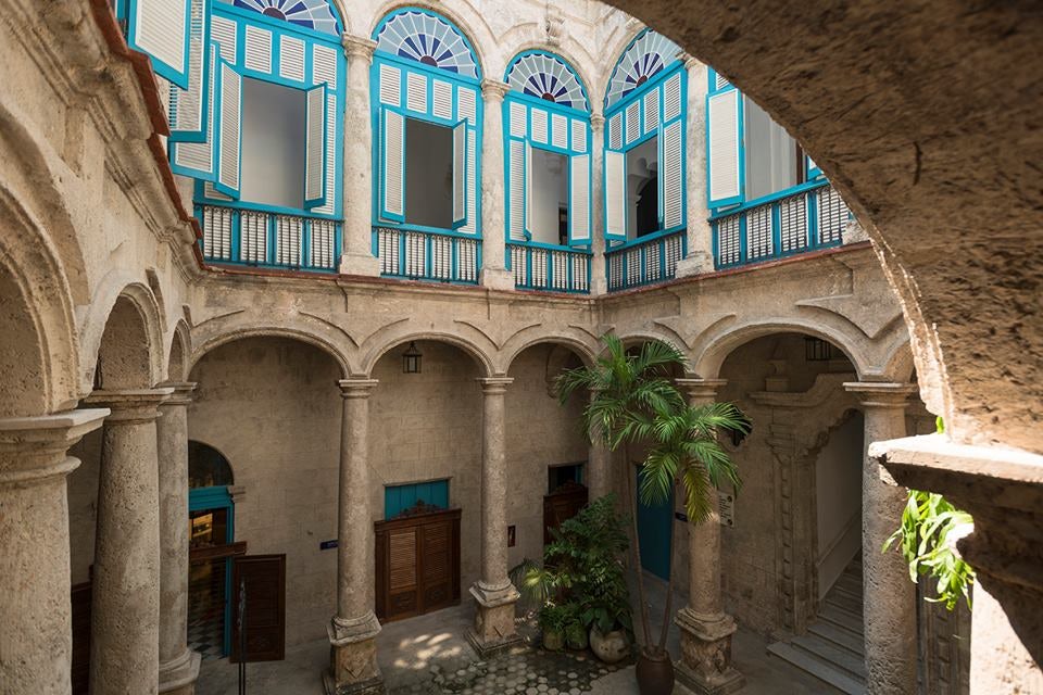 inner courtyard at the Palacio del Segundo Cabo in Havana