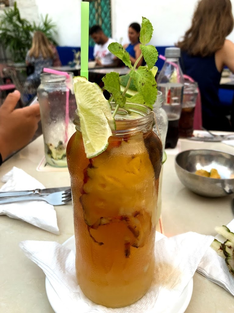 Pina Colada of Del Frente bar in Havana