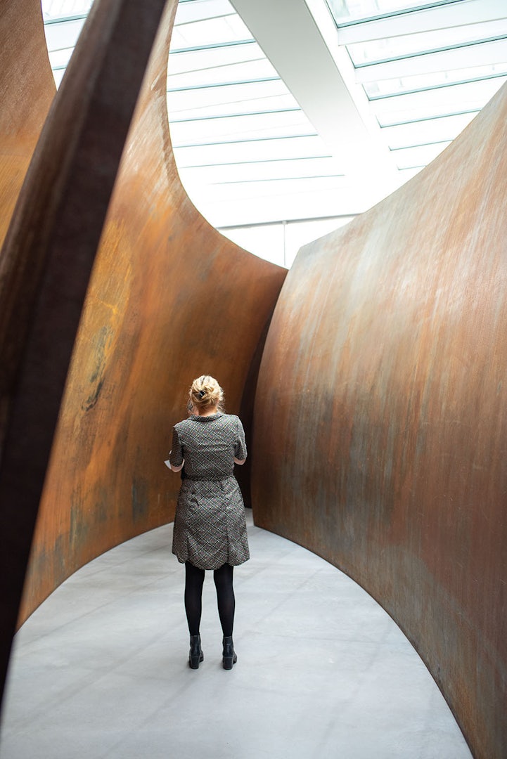 a woman admiring art at Museum Voorlinden in The Hague