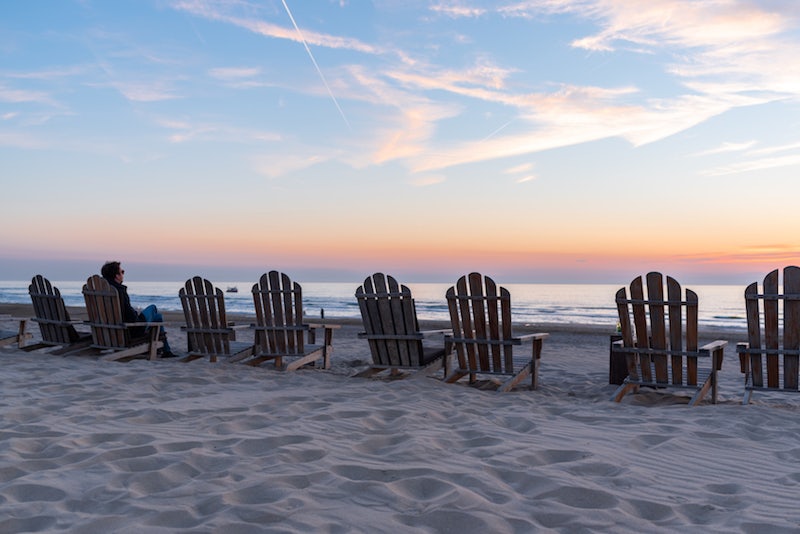 chairs on the beach at De Staat beach resaurant