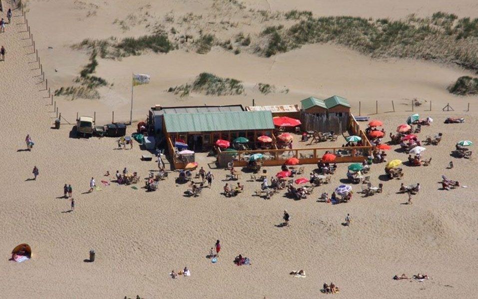 aerial view of Het Puntje beach bar