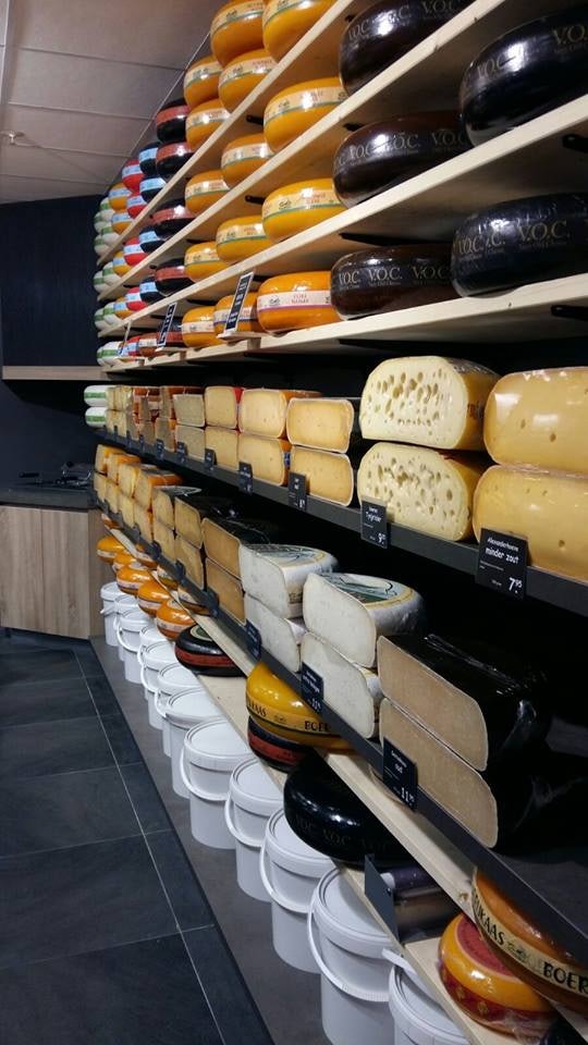 Cheeses at Alexanderhoeve store in The Hague