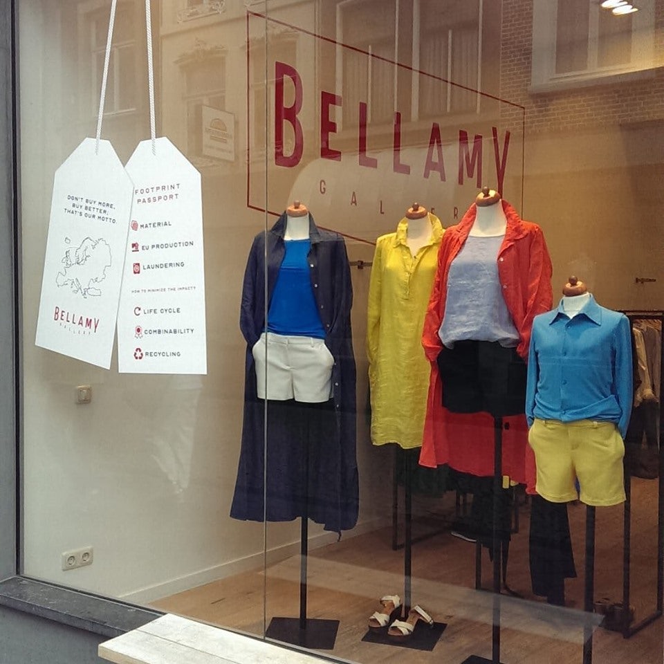 shop window of Bellamy gallery in The Hague
