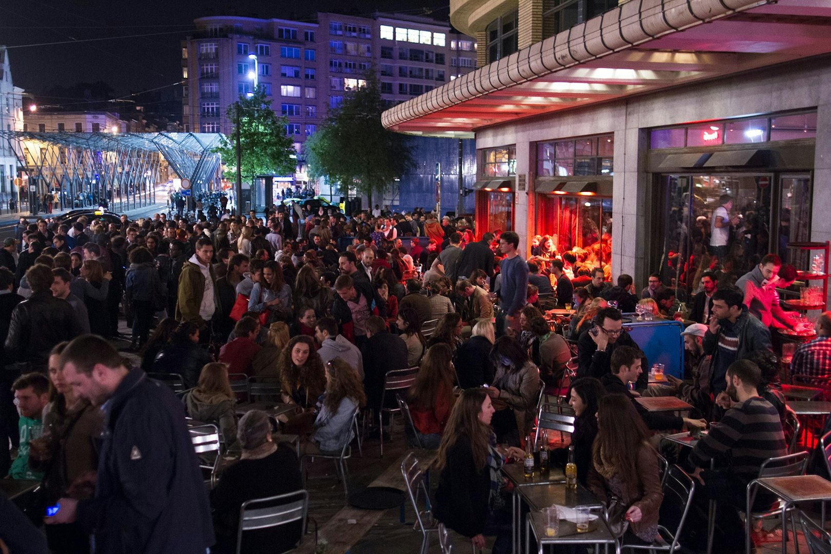 Brussels - Place Flagey and Cafe Belga