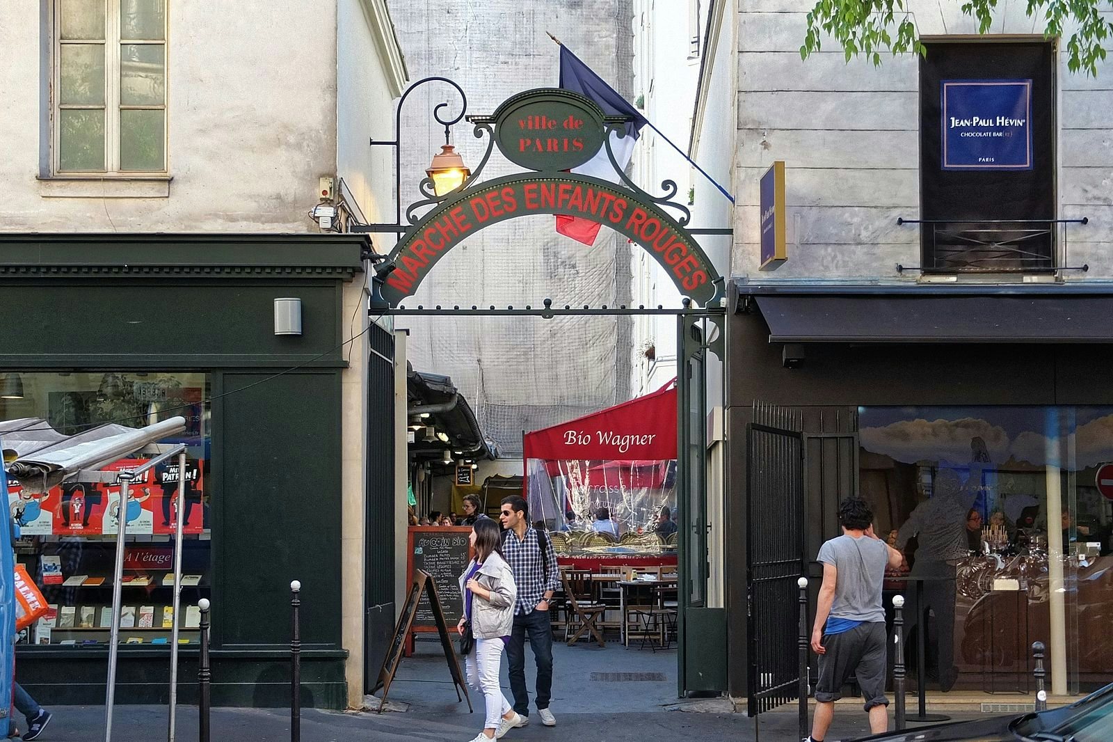 Paris - Marché des Enfants Rouges street entrance