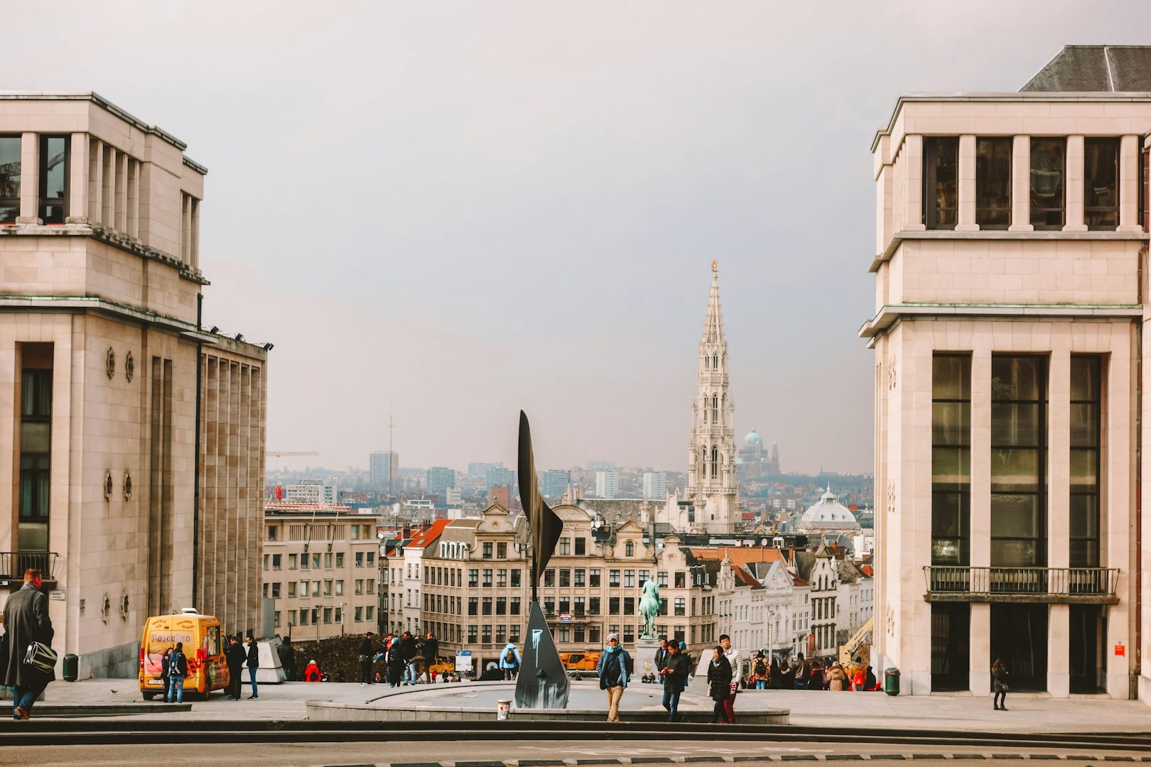 Brussels - Mont des Arts view on the city