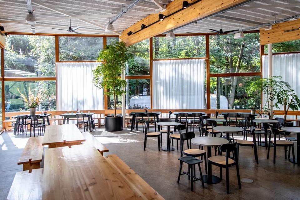 open and spacious bar interior of Grand Café Capital