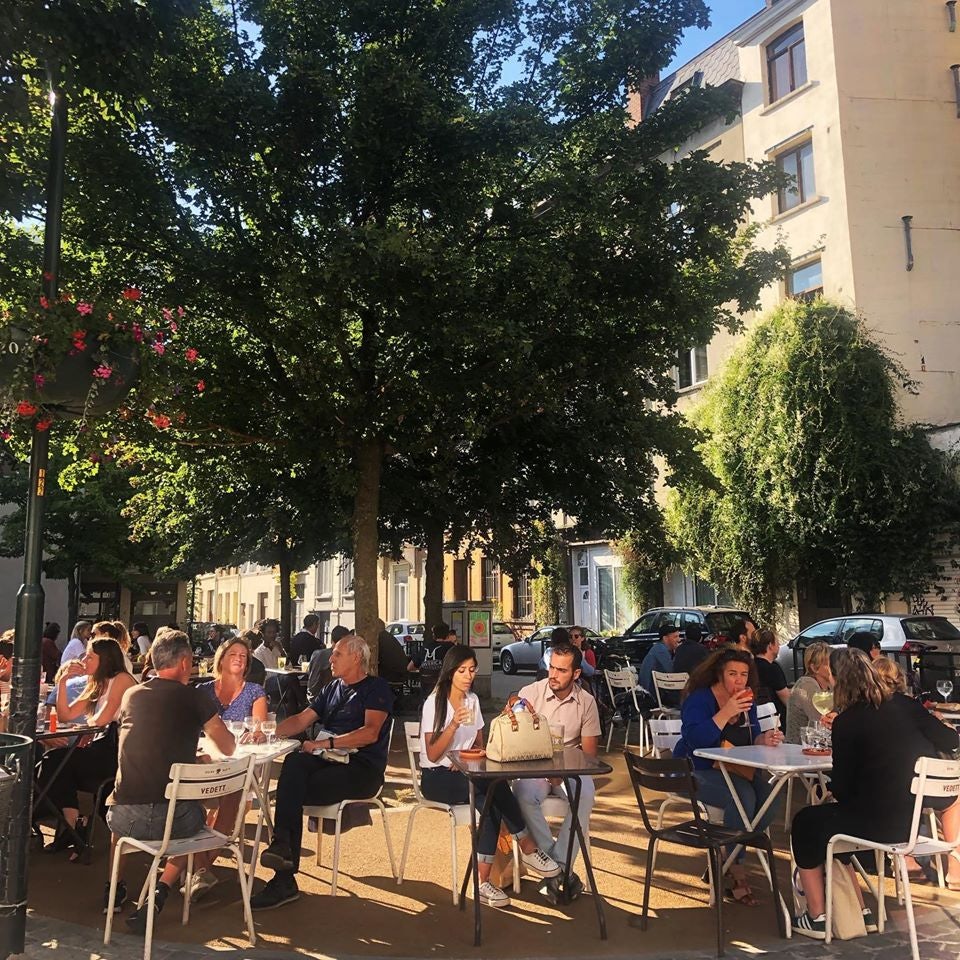people on the terrace of Barbeton