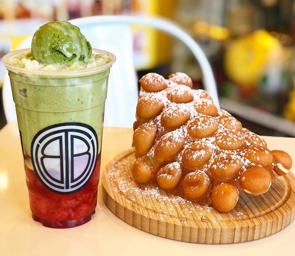 Bubble Tea and Bubble Waffle from BTS Vancouver