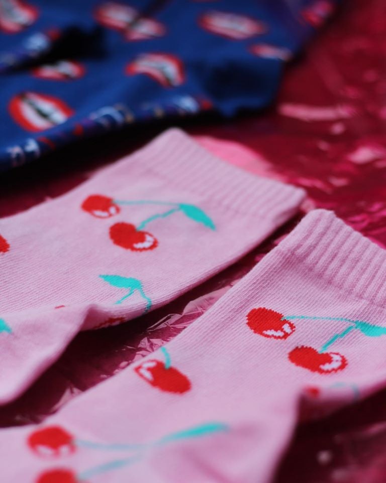 colourful socks with prints from Hayley Elsaesser