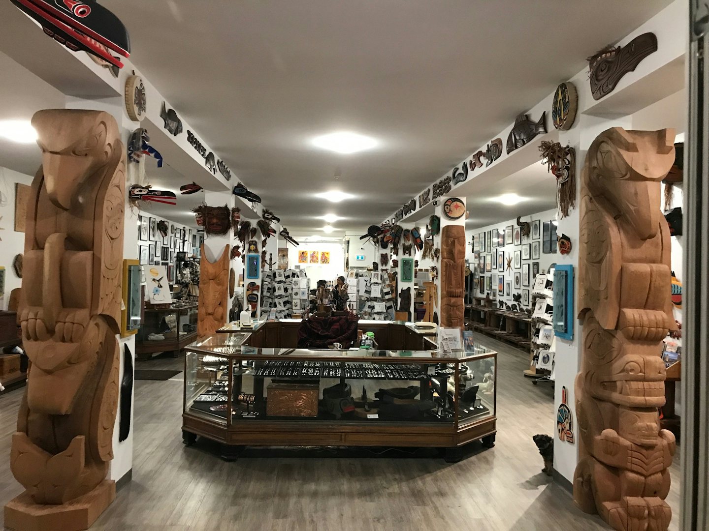 interior of Hills Native Art store in Vancouver