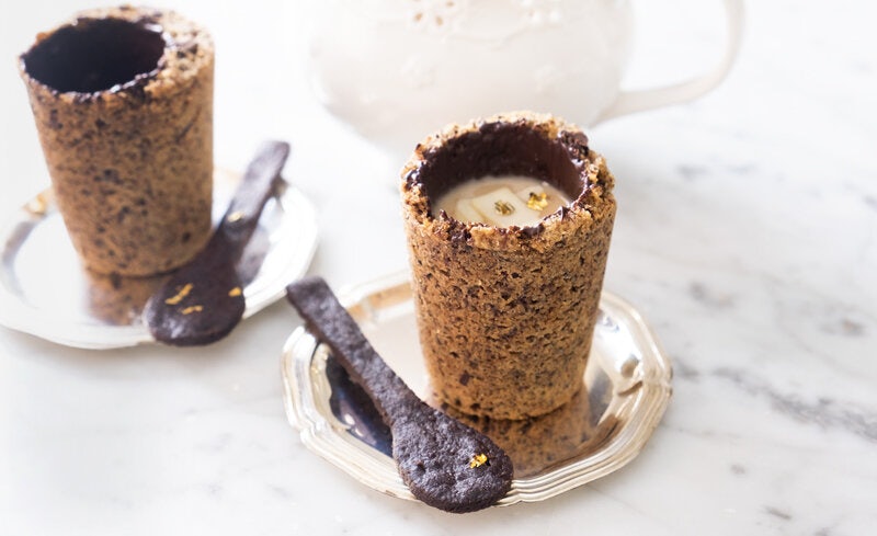 two cookies in the shape of cups from Beaucoup Bakery