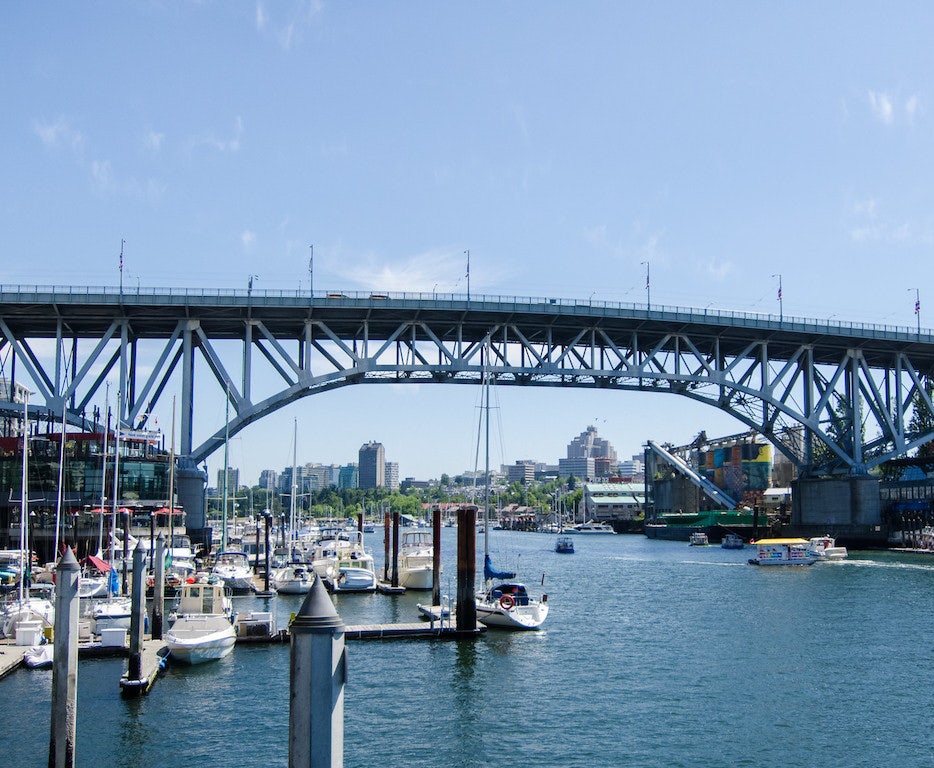 the Granville Street bridge in Vancouver