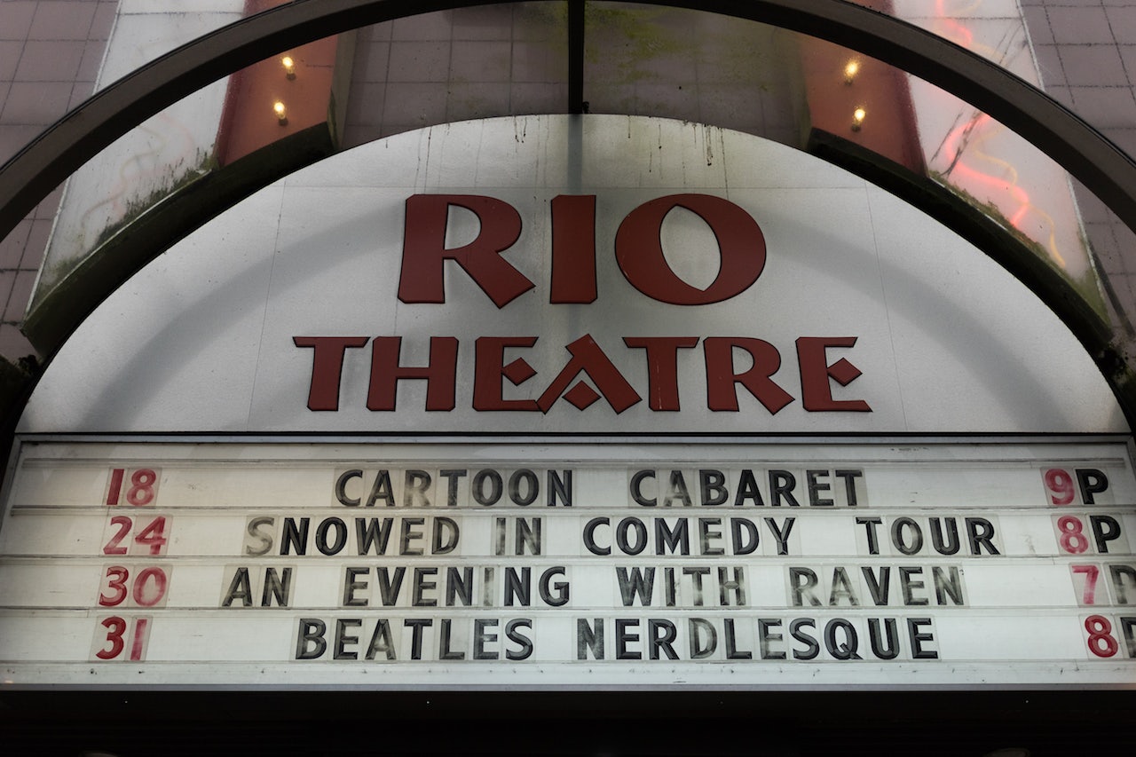 light sign of the Rio Theatre