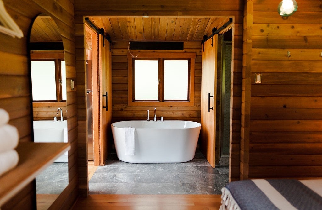 bathroom interior of Bodega Cove cabin in Vancouver