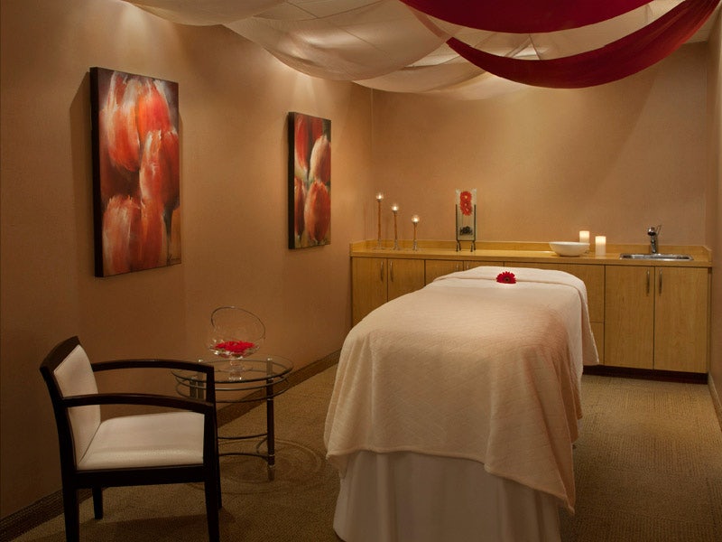 interior of a massage room at the White Oaks Resort & Spa