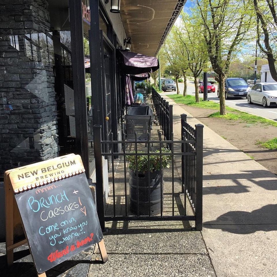 street sign at St. Augustine's bar in Vancouver