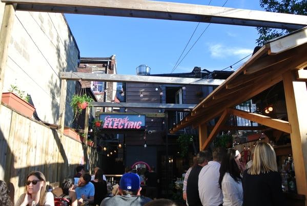 patio with customers at the Grand Electric in Toronto