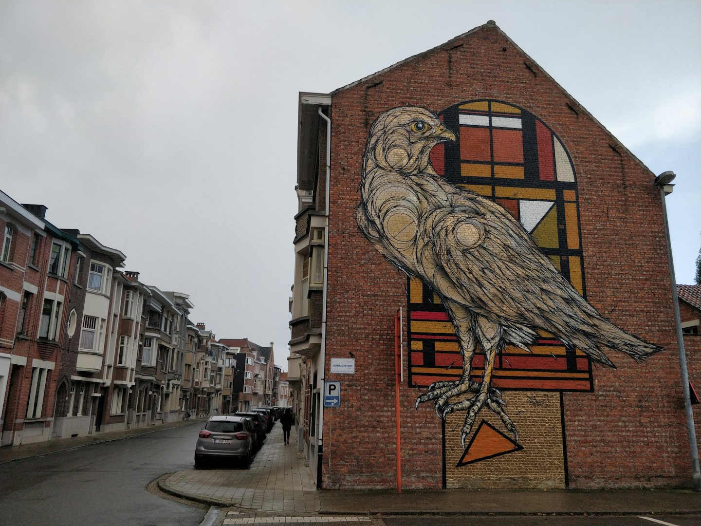 Belgium - Street art - Art Falco Peregrinus Deco Dzia 