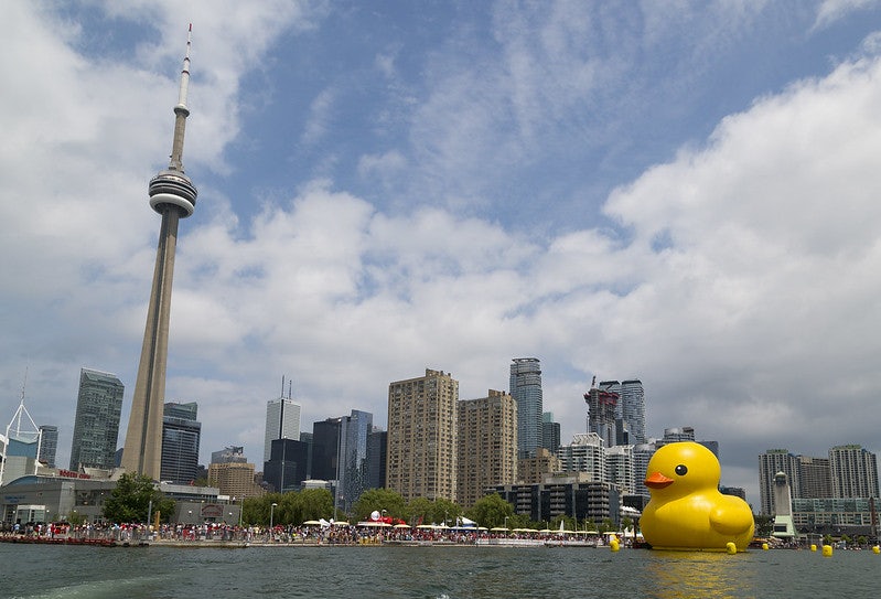 view over Harbourfront in Toronto