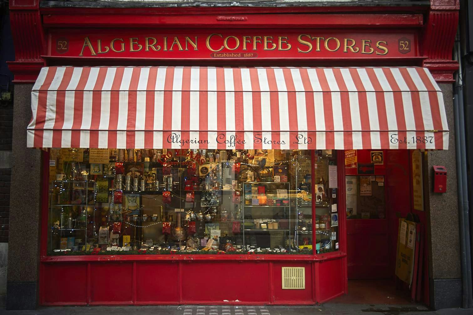 street view of the Algerian Coffee Stores