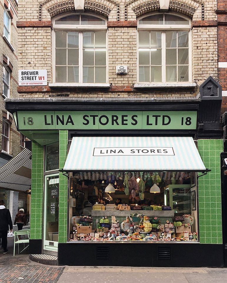 exterior of Lina Stores in London