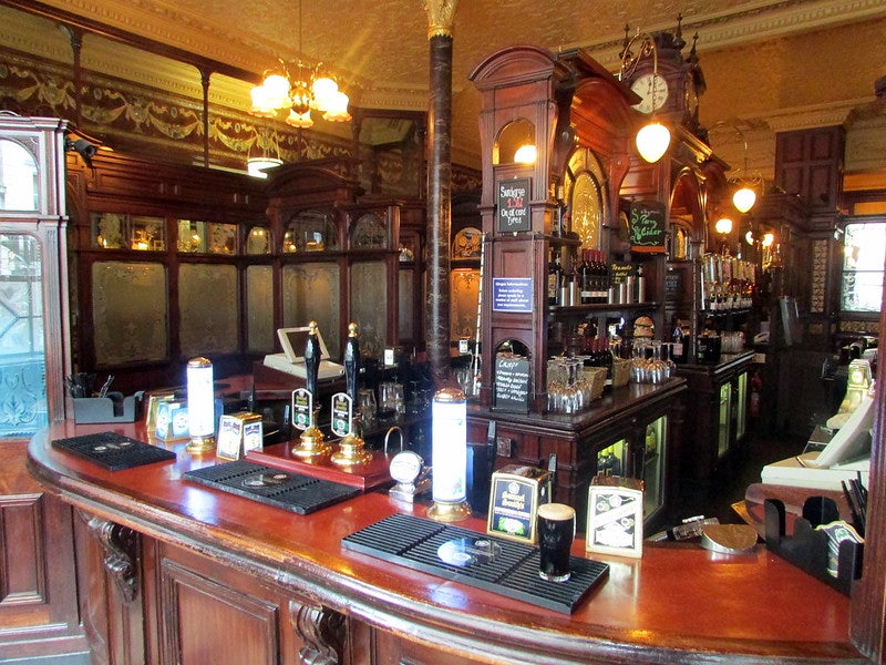 old-fashioned interior of Princess Louise bar