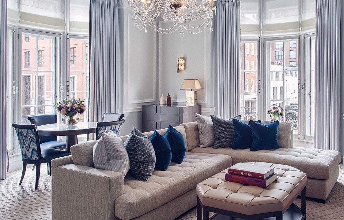 lounge at a suite at Claridge's London