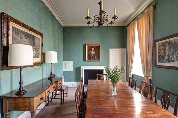 dining room at the Georgian House at Hampton Court Palace