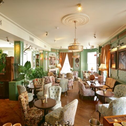 retro interior of Mr Fogg's Tavern