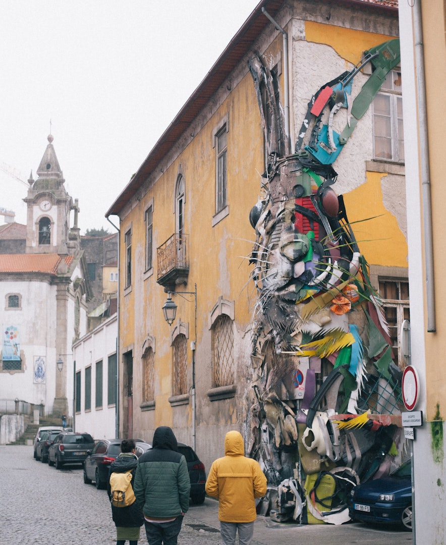 Half Rabbit street art in Porto