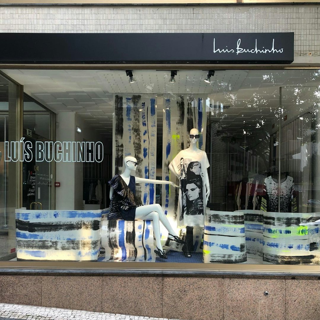 store window of Luis Buchinho's store in Porto