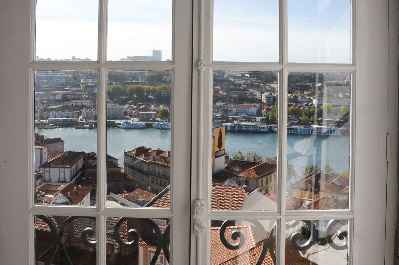 river view from a room at the Mo House hotel in Porto