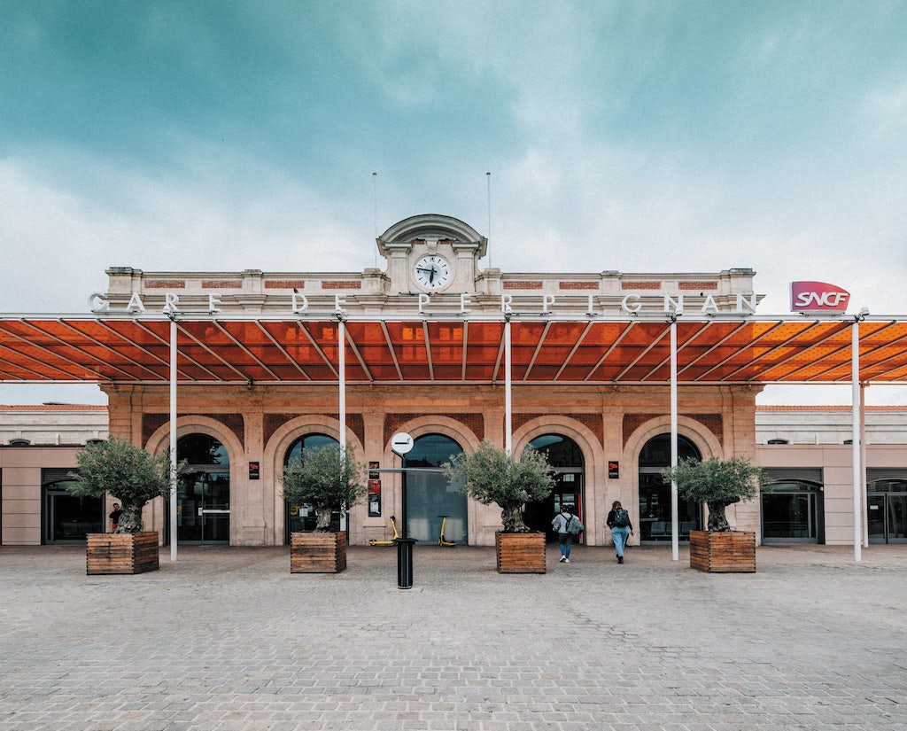 front entrance of the Gare de Perpignan 