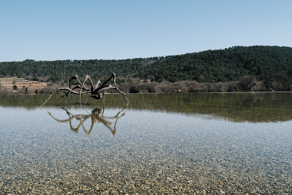 Sculpture of Giant Crouching Spider by Louise Bourgeois at Château La Coste Art Centre by Tadao Ando Le Puy-Sainte-Réparade Provence