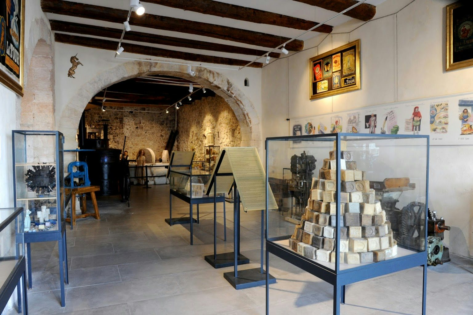 soap displayed at Le Musée du Savon de Marseille