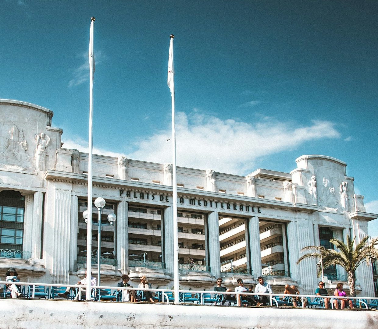 front view of the Palais de la Méditerranée in Nice