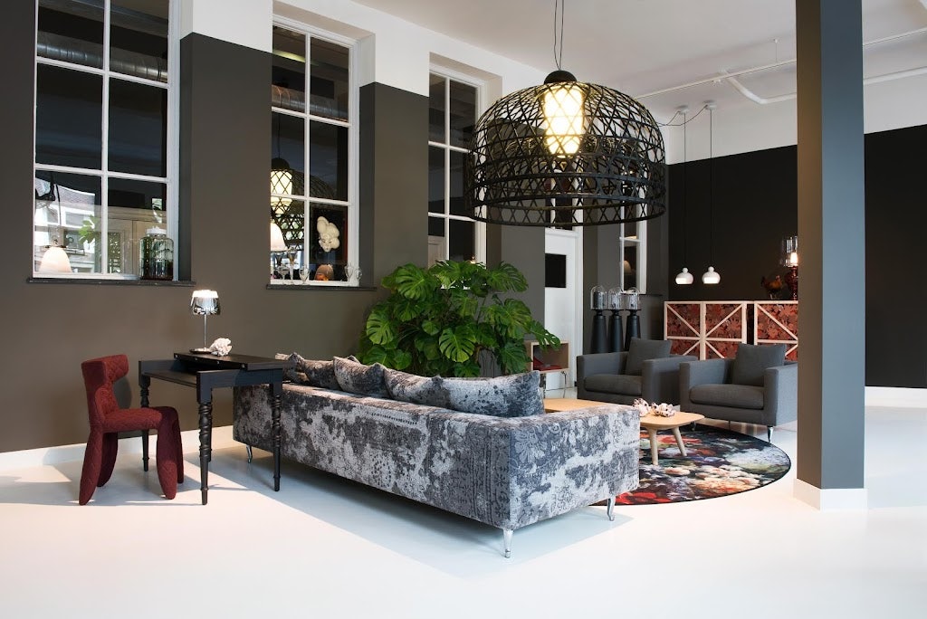 shop interior of design store and showroom Moooi in Amsterdam