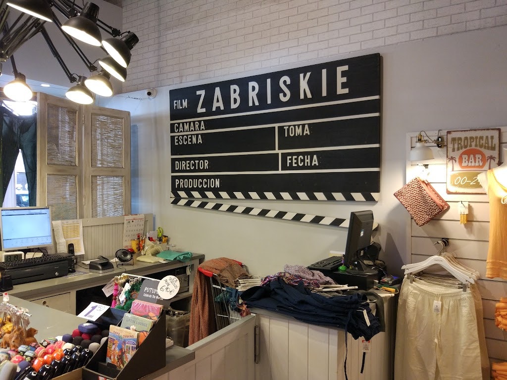 secondhand clothes and items at Zabriskie Outlet in Barcelona